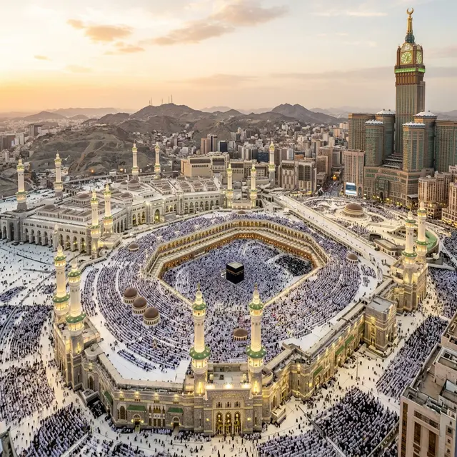 Aerial view of the Holy Mosque in Makkah